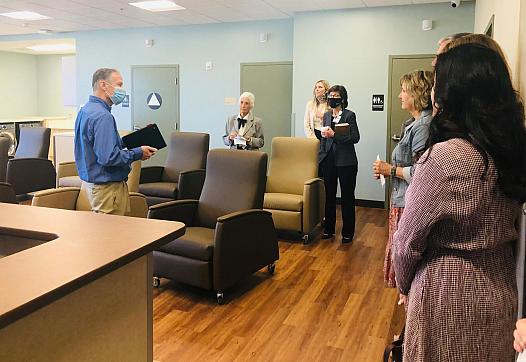 Dr. David Ketelaar, an emergency medicine physician at Marian Regional Medical Center in Santa Maria, hosts a tour of the new Cr