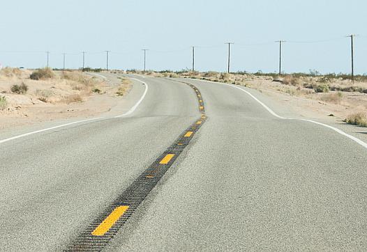 An empty road in Imperial County, California