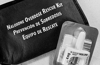 Nasal spray Narcan, used to reverse opioid overdoses