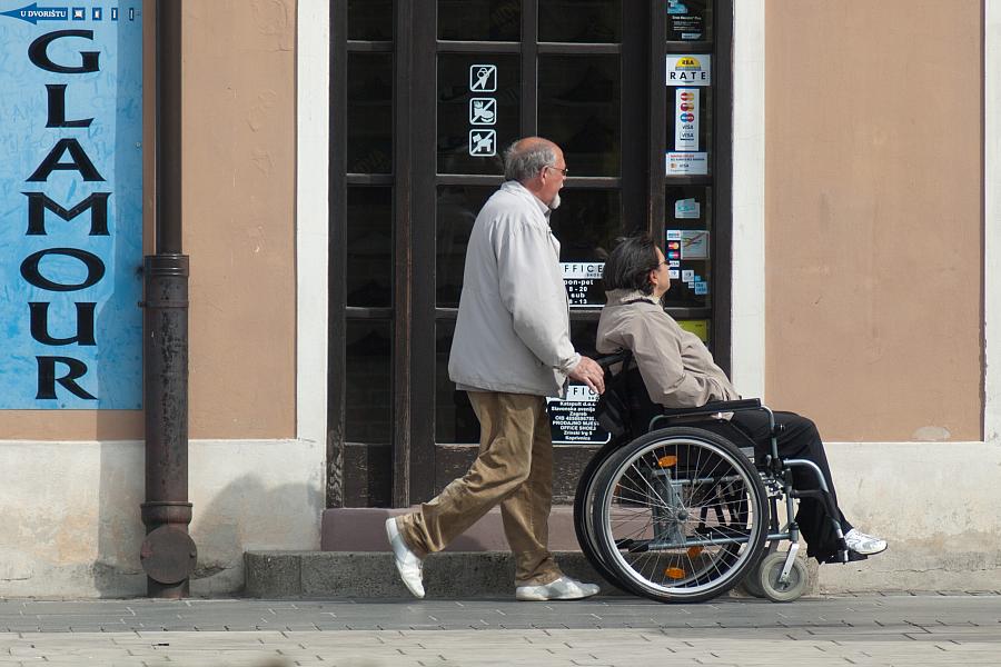 Man in a wheelchair