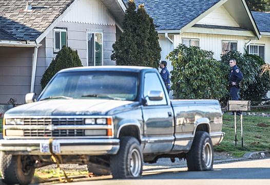 Local police respond to a call in Del Norte County, CA