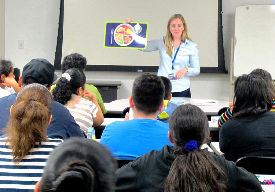 Kids participate in the "Kids N Fitness" weight management program.