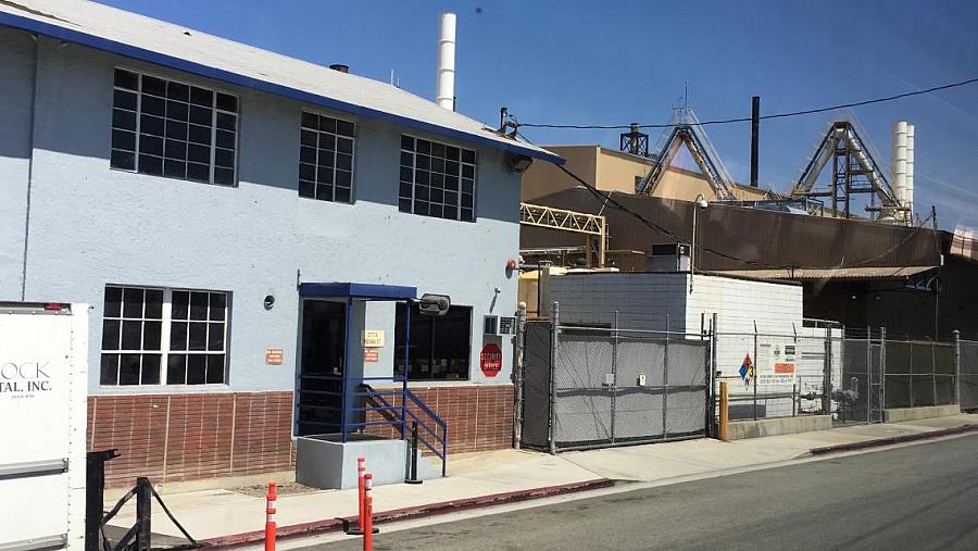 The former Exide battery recycling plant in Vernon, California.