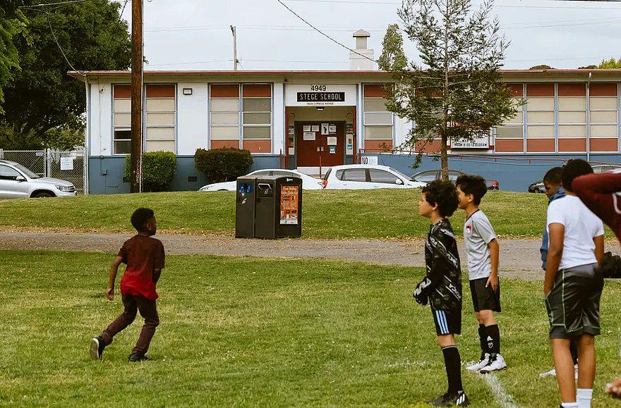 Children playing on the park