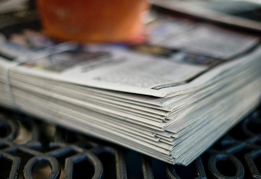 A pile of newspapers