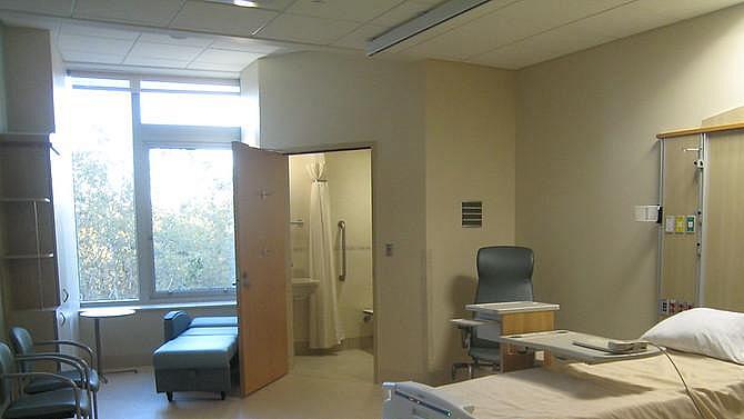 An empty hospital room