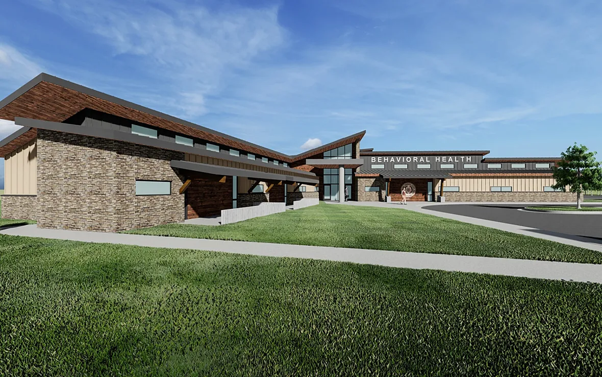 A rendering of a Behavioral Health Center to be built in Tahlequah.