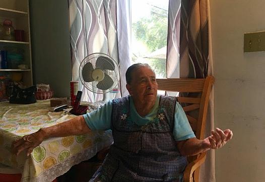 Francisca said that she and her husband were “like animals, hiding from the heat.” 