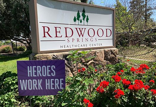 Redwood Springs Healthcare Center on Tuesday, April 14, 2020. 