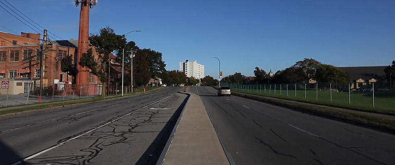 A drive along Ford Street, where trees are scarce. SHAWN DOWD / ROCHESTER DEMOCRAT AND CHRONICLE