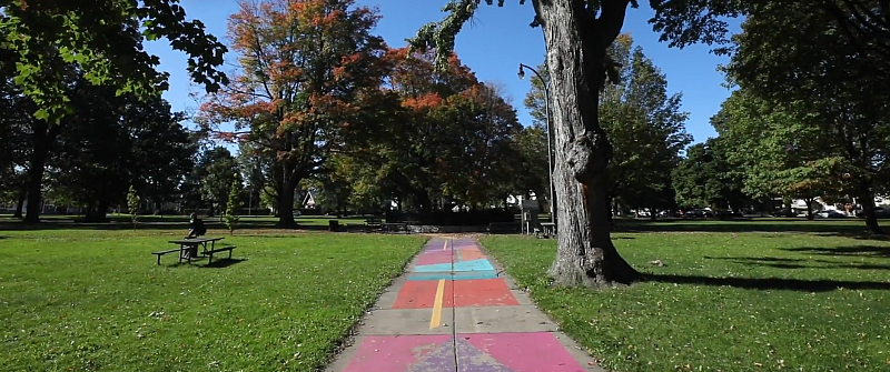 A walk through Jones Square Park. SHAWN DOWD / ROCHESTER DEMOCRAT AND CHRONICLE