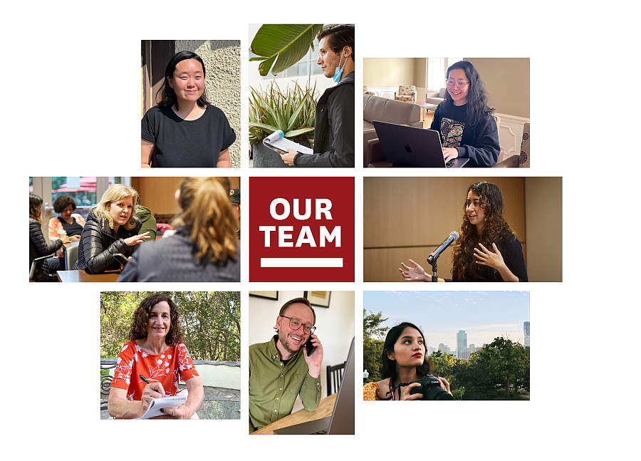 A collage of photos of Center team members.